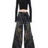 Black Gothic Cargo Jeans