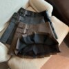 Y2K Pu Leather Mini Skirts