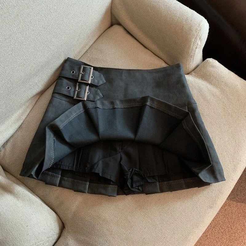 Y2K Pu Leather Mini Skirts