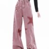 Five-point Star Loose Wide-leg Jeans