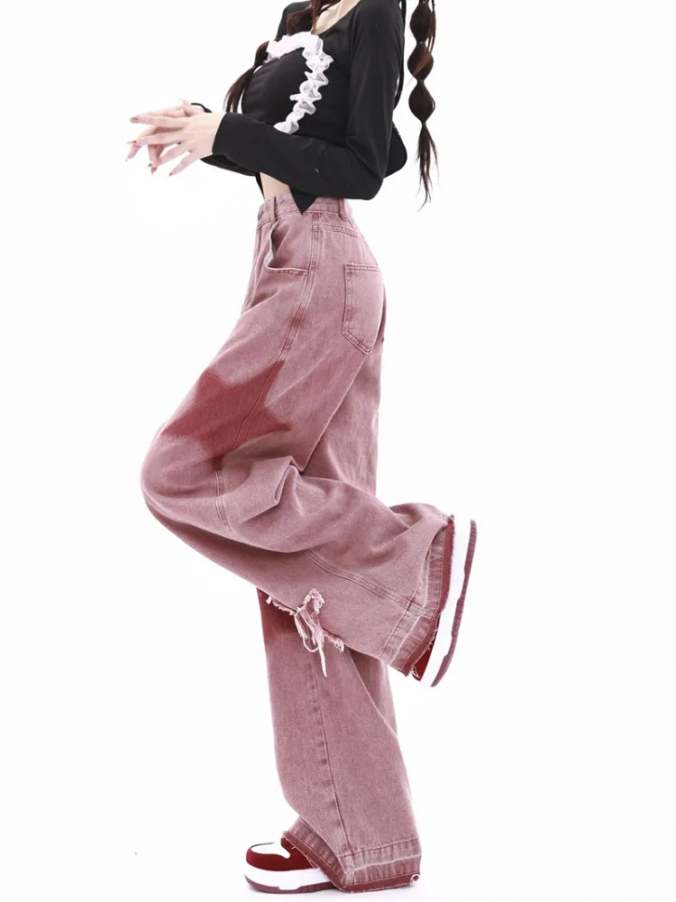 Five-point Star Loose Wide-leg Jeans