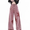 Five-point Star Loose Wide-leg Jeans