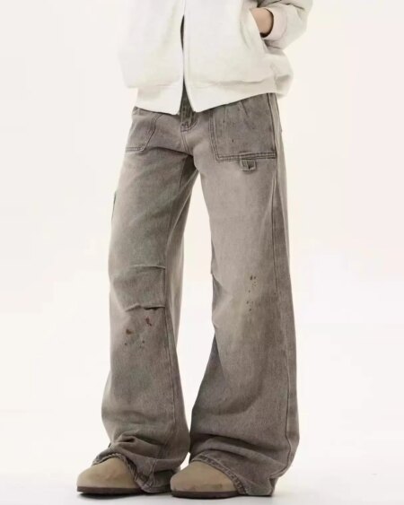 Women’s Grey Baggy Jeans