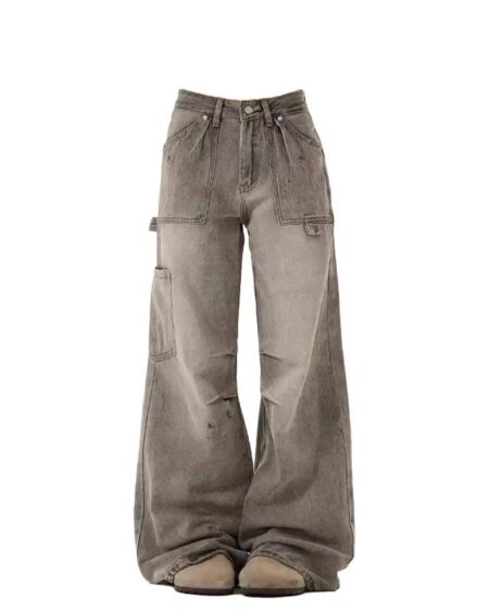 Women’s Grey Baggy Jeans