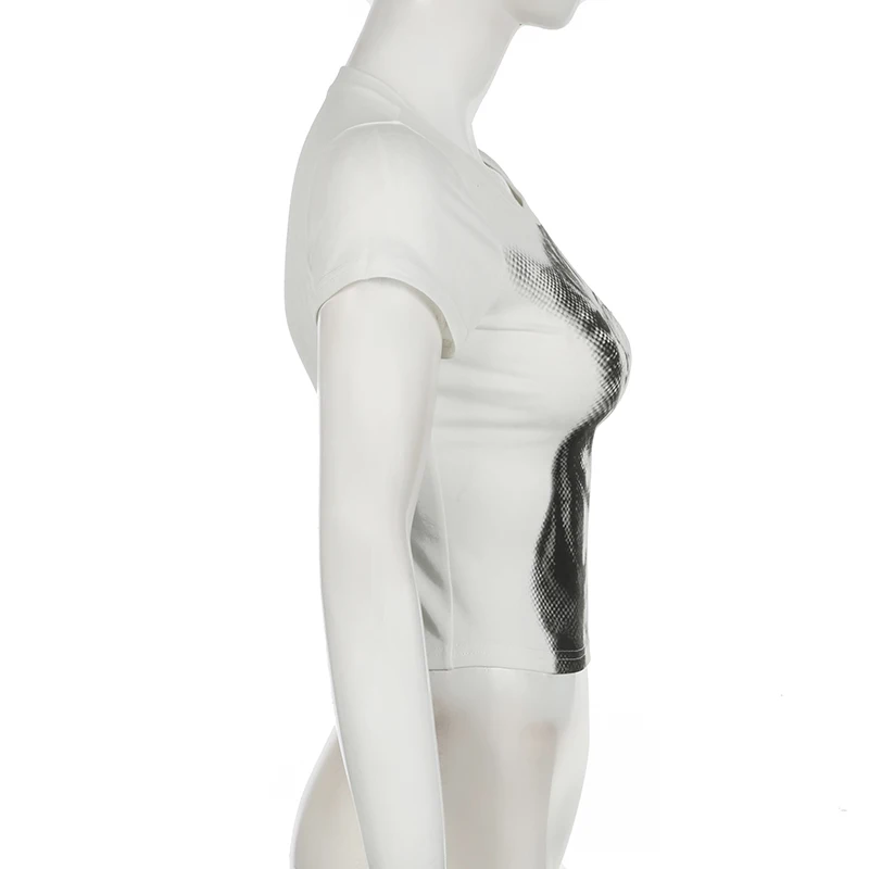 Cate Print Slim-fitting Tees