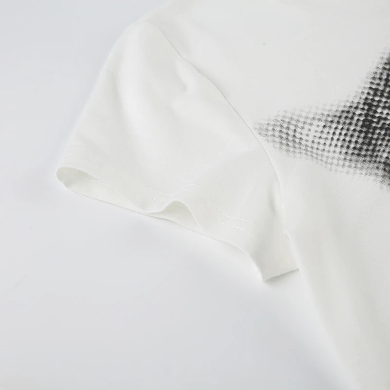 Cate Print Slim-fitting Tees