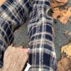 Vintage Warm Red Plaid Pants