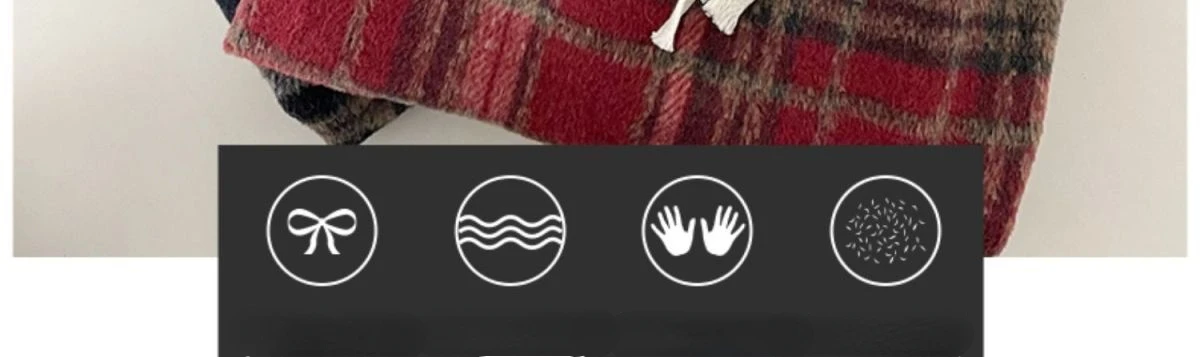 Vintage Warm Red Plaid Pants