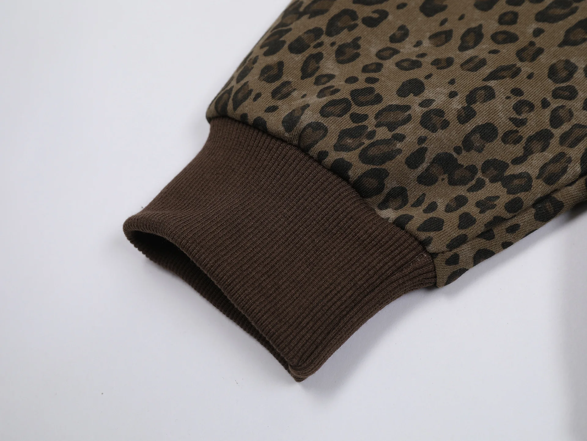 Leopard Zip Up loose Hoodie