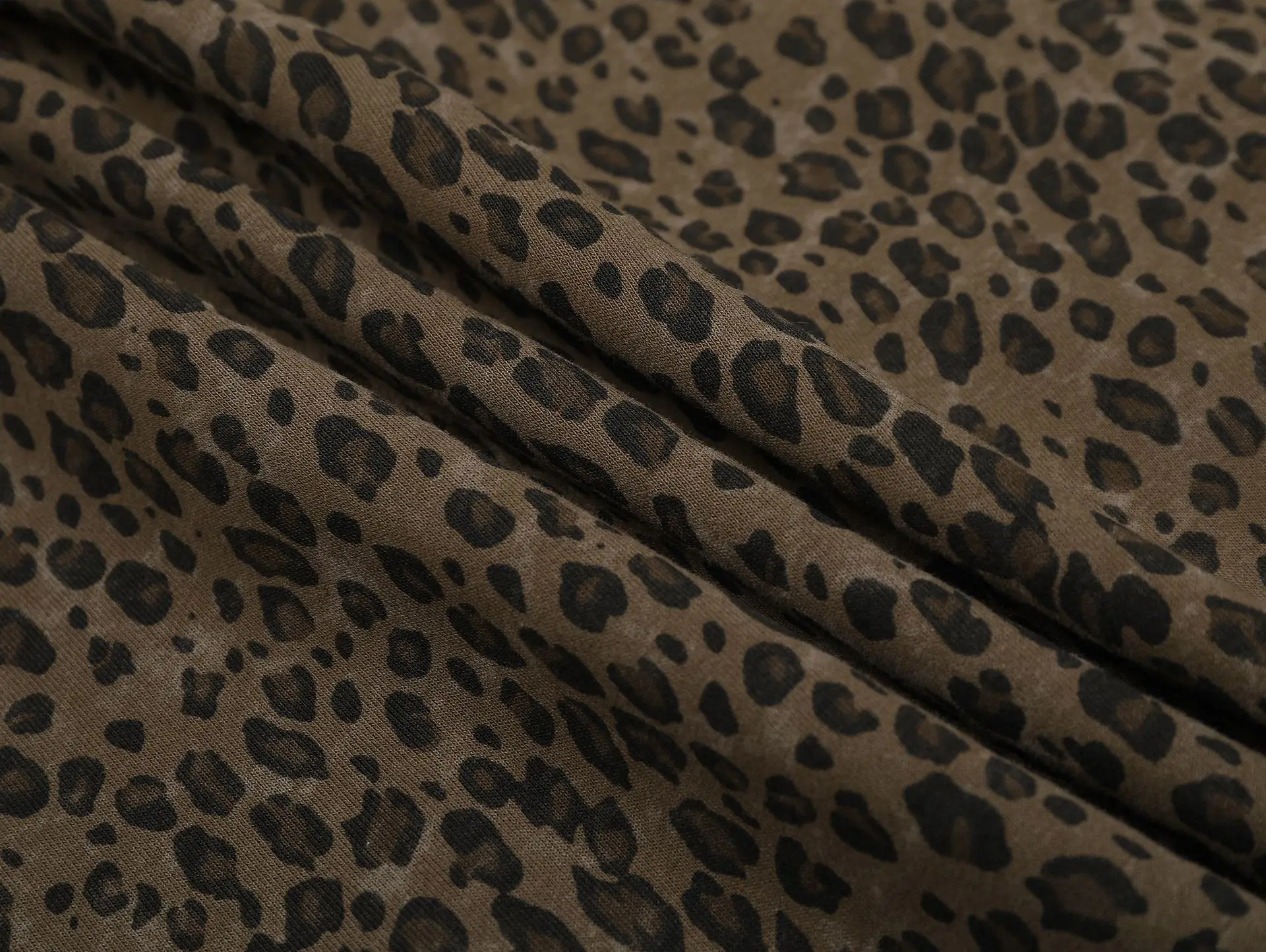 Leopard Zip Up loose Hoodie