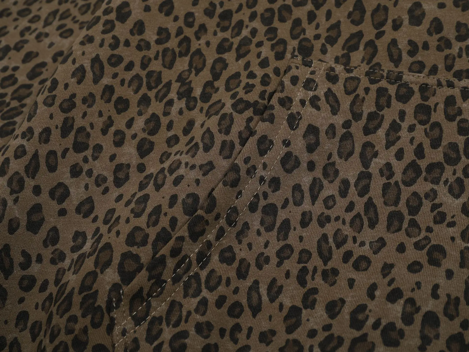 Leopard Zip Up loose Hoodie