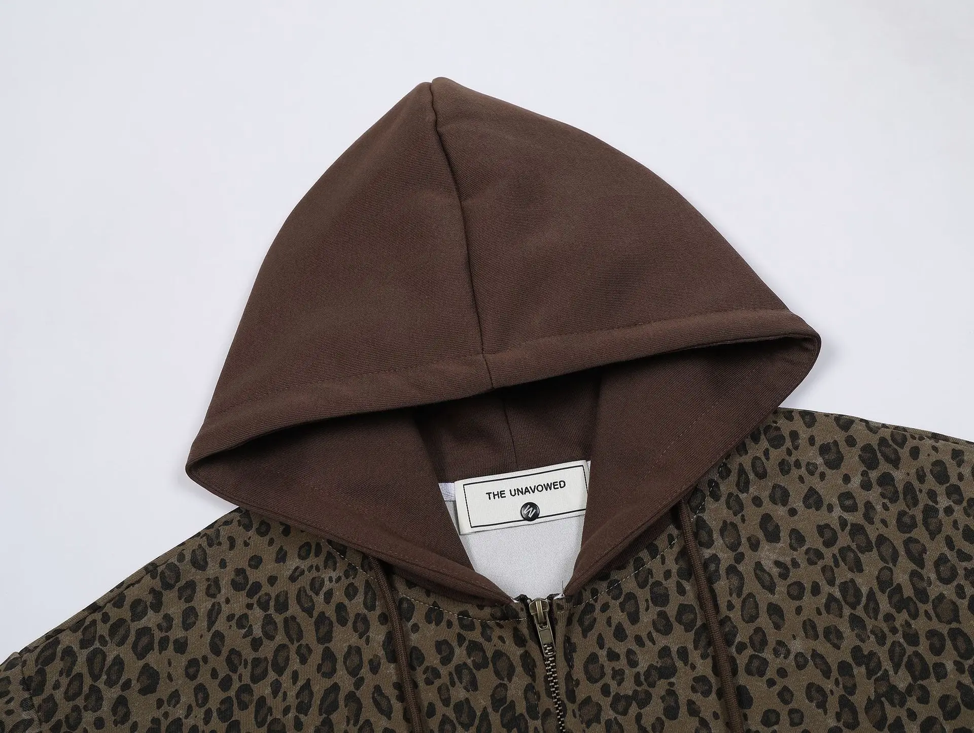 Leopard Zip Up loose Hoodie