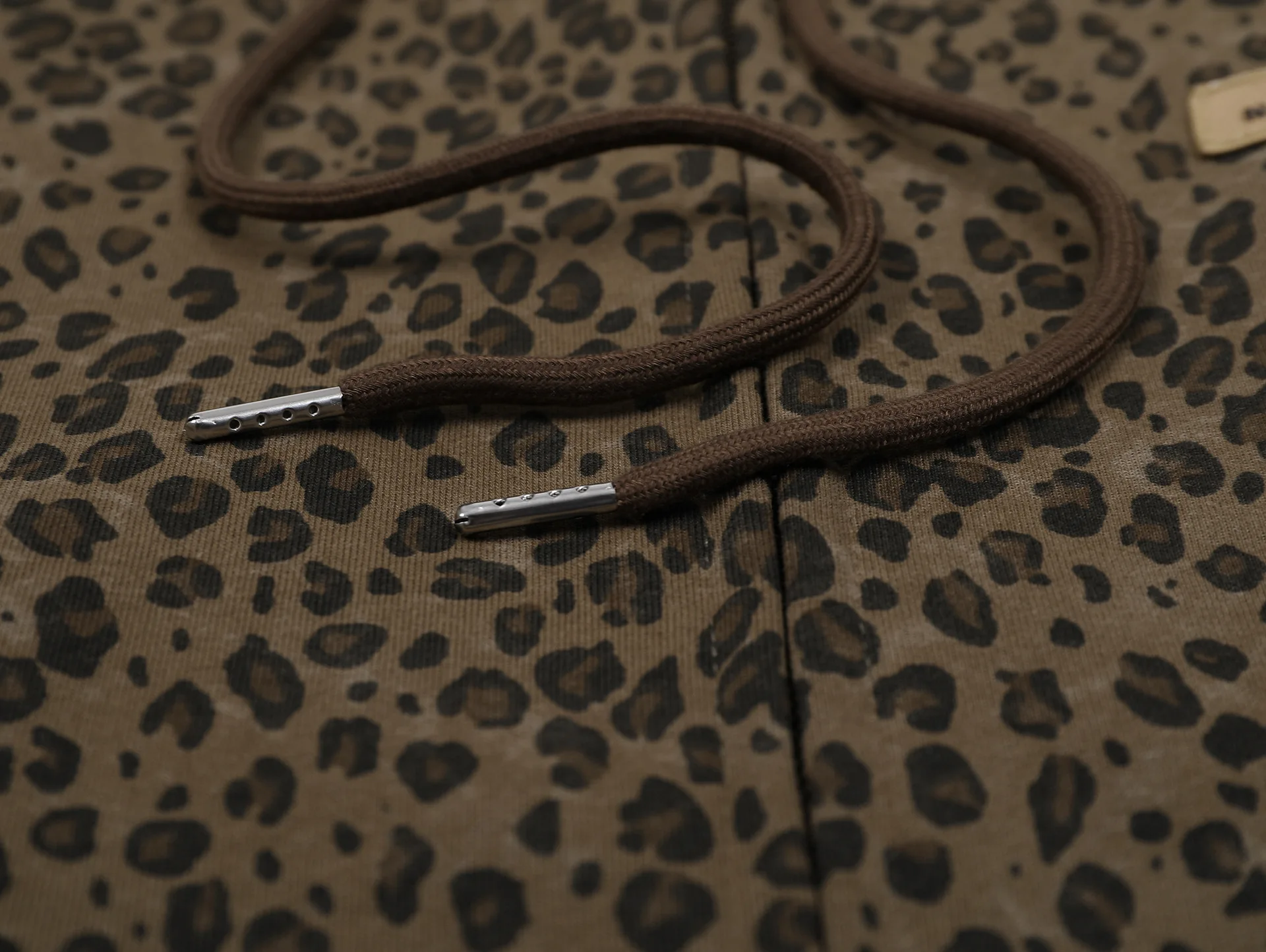 Leopard Zip Up loose Hoodie