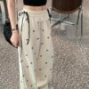 Bow Knot Full Printed Pants BOTTOMS Pants & Jeans