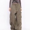 Brown Y2k Cargo Baggy Jeans