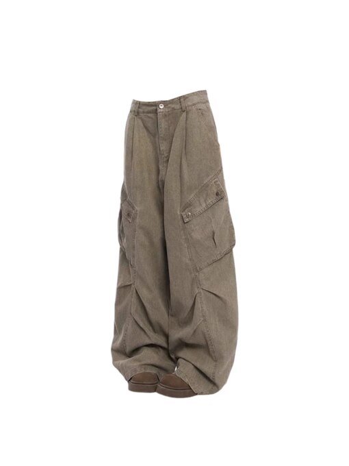 Brown Y2k Cargo Baggy Jeans