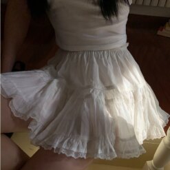 Coquette White Ruffle Mini Skirt