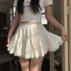 Coquette White Ruffle Mini Skirt