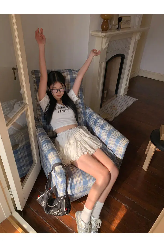 Coquette White Ruffle Mini Skirt