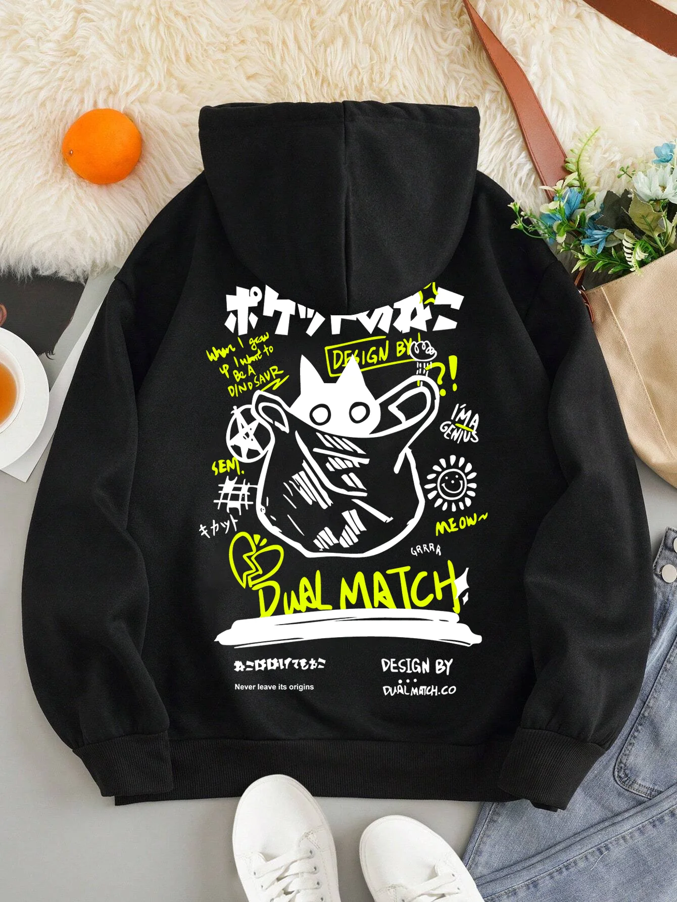 Cute Cat Cartoon Printed hoodies