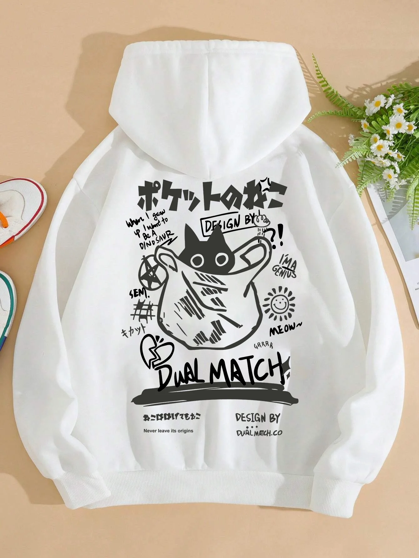 Cute Cat Cartoon Printed hoodies