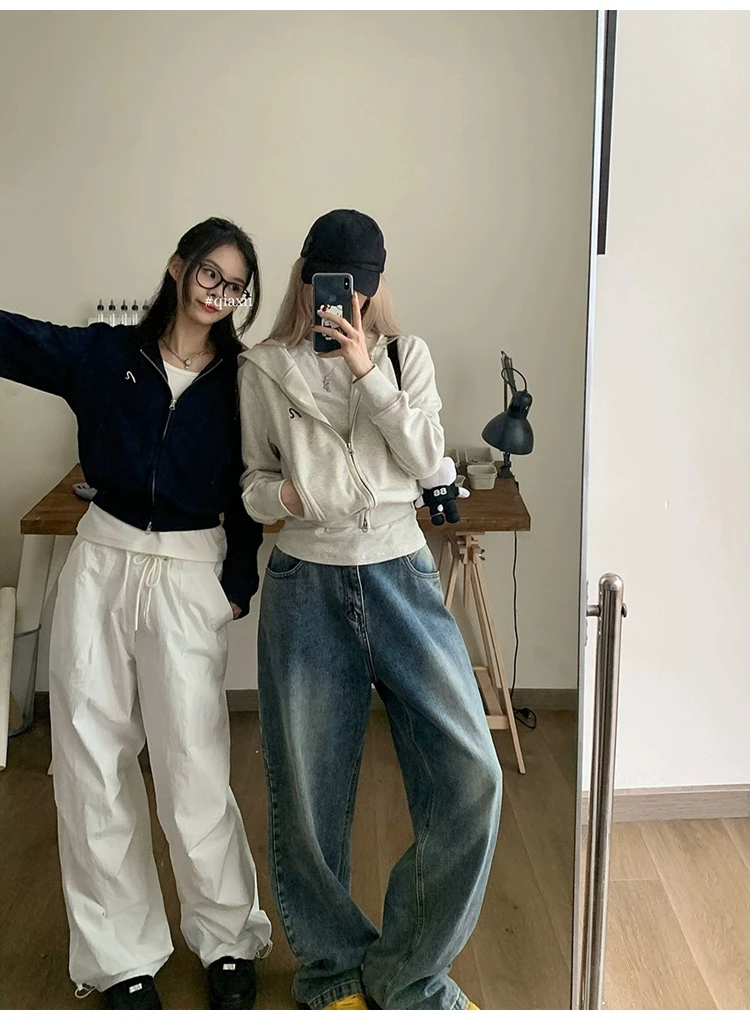 Lettering Zip Hoodie