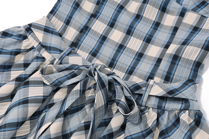 Plaid Retro FlowerTank Dress