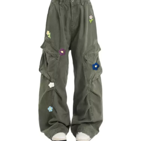 Lawyer Flower Embroidered Jeans