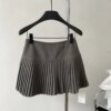 Women’s Woolen Pleated Short Skirt