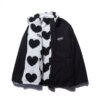 love lambswool cotton-padded double-sided jacket love lambswool cotton-padded double-sided jacket