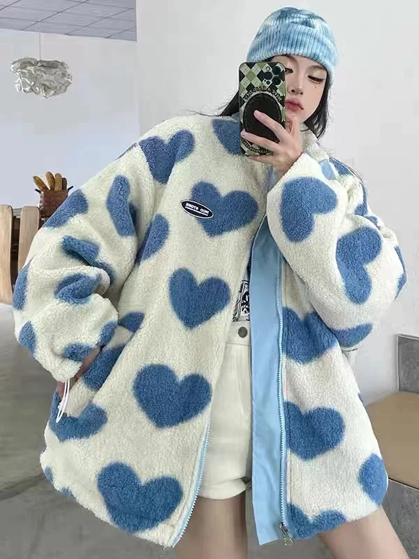 love lambswool cotton-padded double-sided jacket