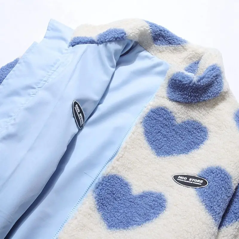 love lambswool cotton-padded double-sided jacket