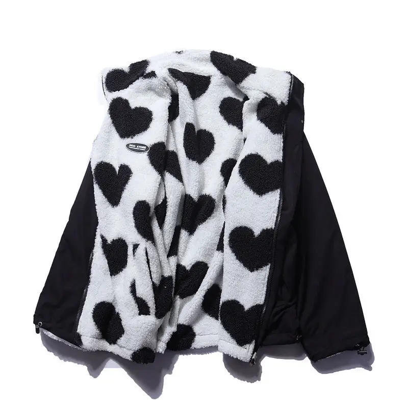 love lambswool cotton-padded double-sided jacket
