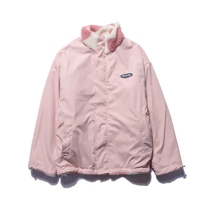love lambswool cotton-padded double-sided jacket