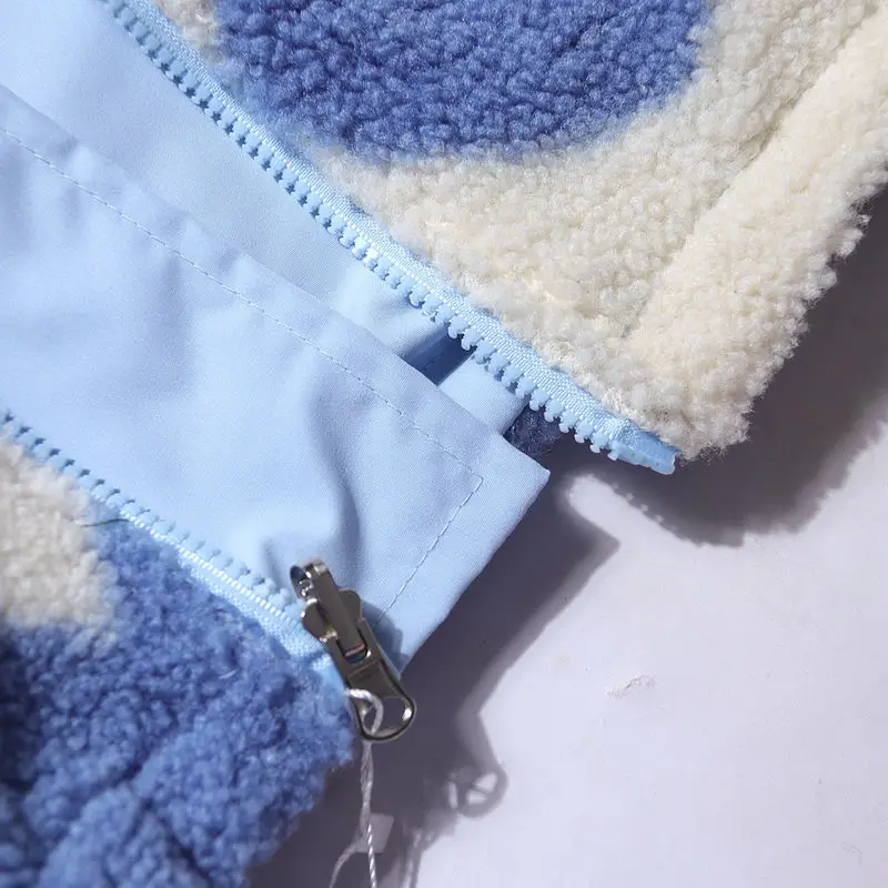 love lambswool cotton-padded double-sided jacket