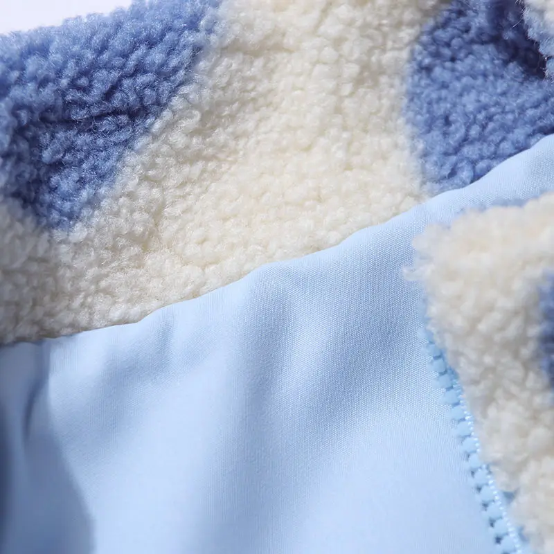 love lambswool cotton-padded double-sided jacket