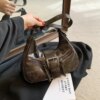 retro Belt Design PU Leather Shoulder Bags