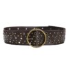 PU Vintage Wide Belt Rivet Pin Buckle Belts
