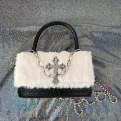 Soft Plush Cross Chain Shoulder Bag
