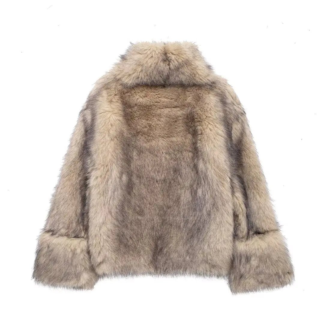 High Collar Faux Further Casual Coat High Collar Faux Further Casual Coat