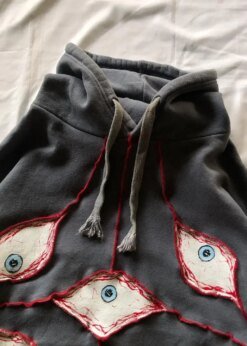 Y2K Eye Patchwork Loose hoodies