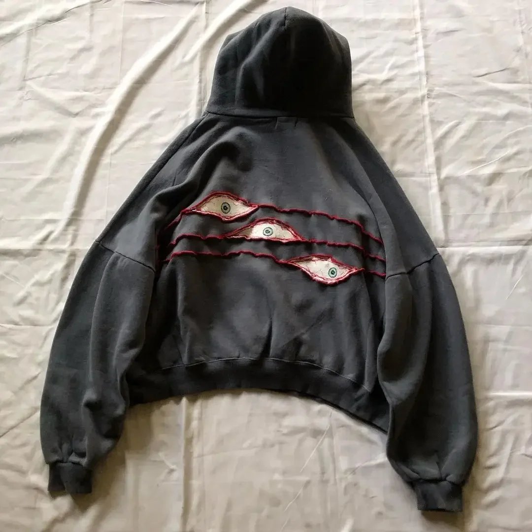 Y2K Eye Patchwork Loose hoodies Y2K Eye Patchwork Loose hoodies