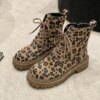 leopard print ankle boots