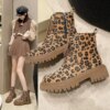 leopard print ankle boots