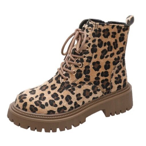 leopard print ankle boots