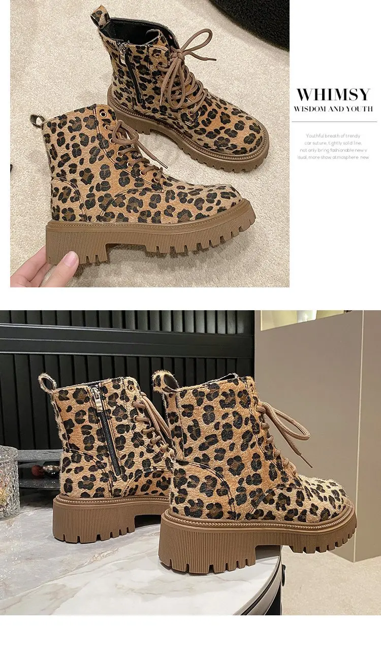 leopard print ankle boots
