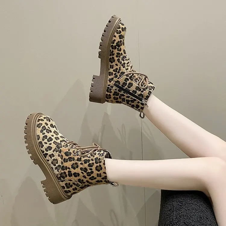 leopard print ankle boots