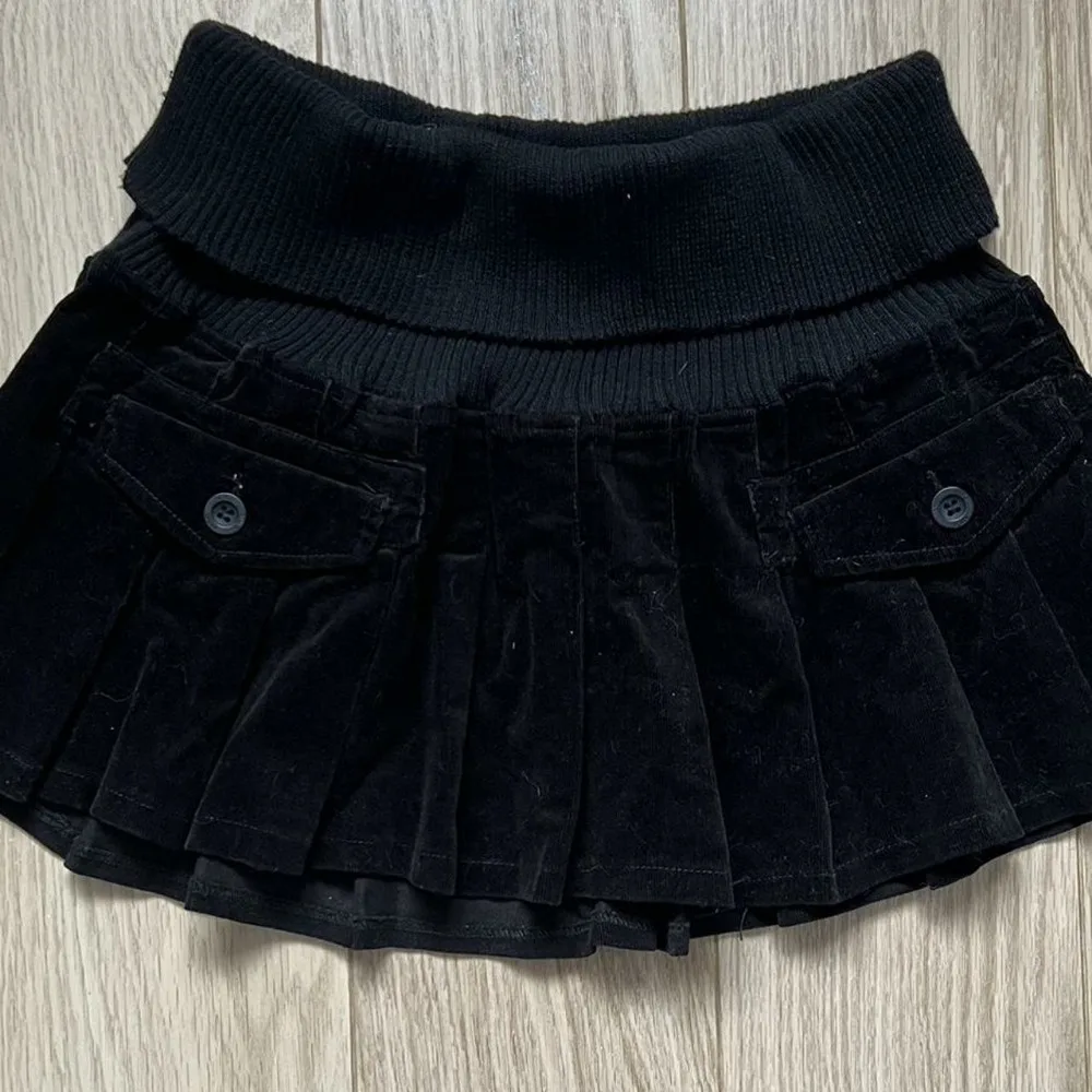 Y2K Ribbed Stretchy Waistband Mini Skirt