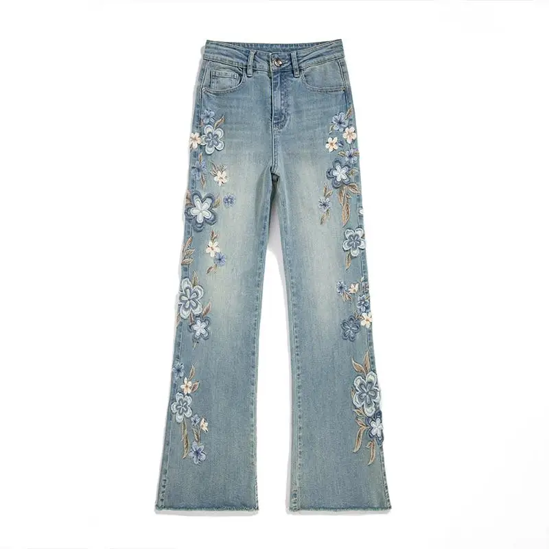 Loose flower Embroidery Jean
