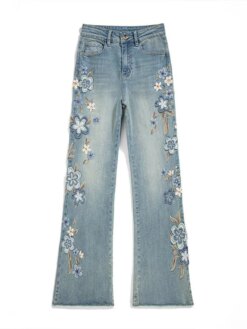 Loose flower Embroidery Jean